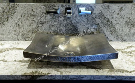 Tile counter with sink